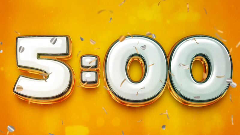 Yellow Confetti Party Countdown